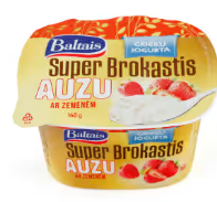 Baltais auzu superbrokastis ar zemenēm 160 g